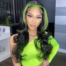 green and black hair black girl - Google Search