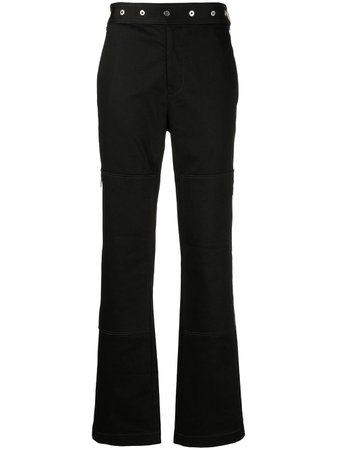 Shop Dion Lee stud-detail straight-leg trousers with Express Delivery - FARFETCH