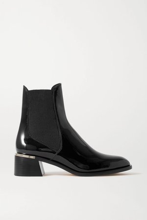 Black Rourke 45 embellished patent-leather Chelsea boots | Jimmy Choo | NET-A-PORTER