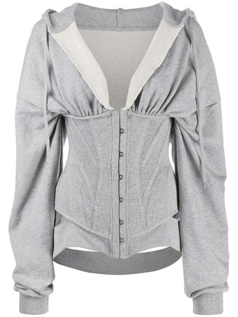 Unravel Project corset detail hoodie £998 - Shop Online - Fast Delivery, Free Returns