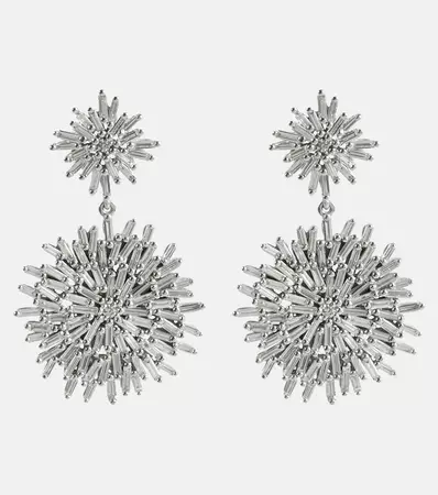 Suzanne Kalan - Fireworks 18kt white gold drop earrings with diamonds | Mytheresa