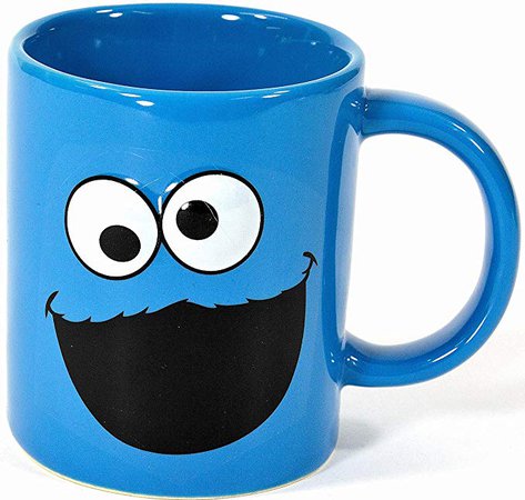 Amazon.com: Sesame Street - Ceramic Coffee Mug (Cookie Monster / Face): Kitchen & Dining