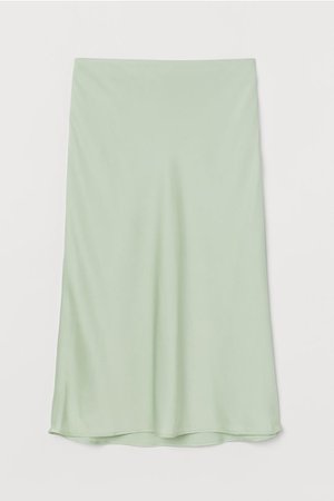 Satin Skirt - Pistachio green - Ladies | H&M US