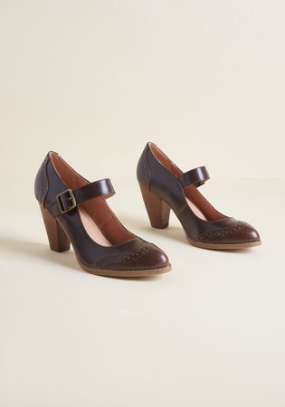 Chelsea Crew Tap of Luxury Mary Jane Heel in Brown | ModCloth