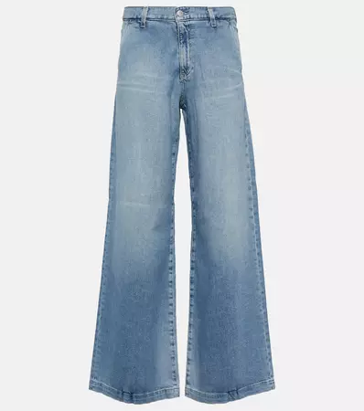 Stella Low Rise Wide Leg Jeans in Blue - AG Jeans | Mytheresa