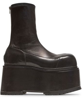 Balmain Platform Leather Boots - Farfetch