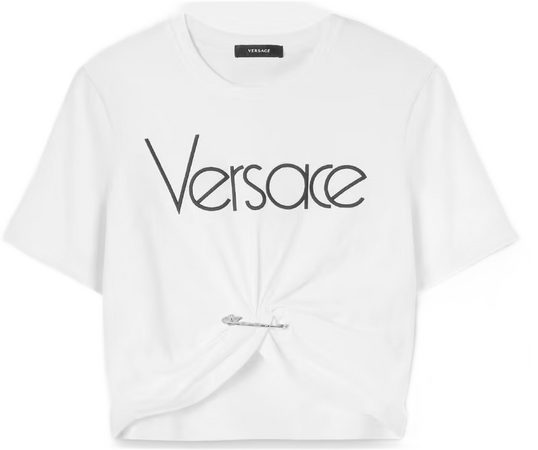 Versace safety pin t shirt white