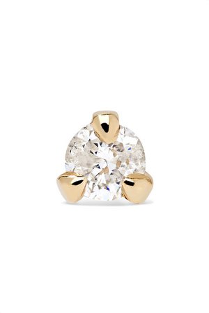 STONE AND STRAND | Teeny 14-karat gold diamond earring | NET-A-PORTER.COM