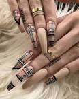 Burberry nails long nails - Google Search