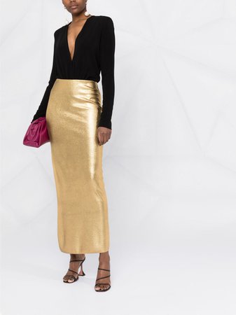 TOM FORD Metallic Fitted Skirt - Farfetch