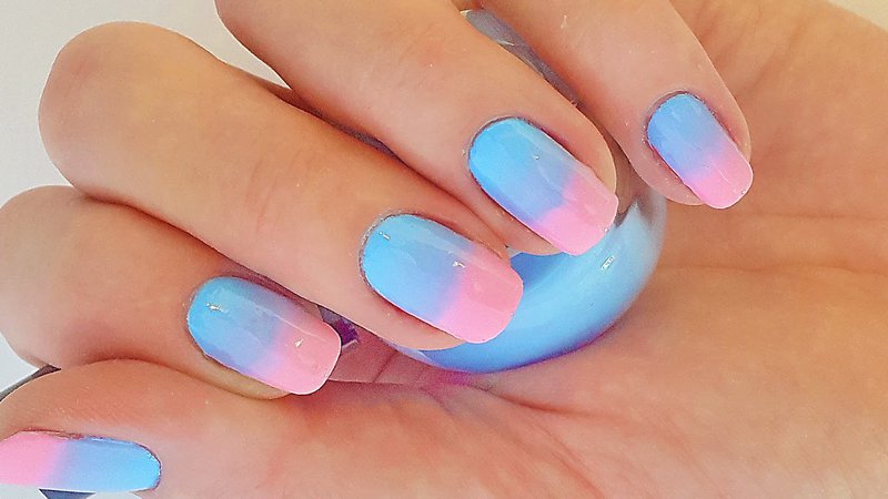 pink blue nail - Google Search