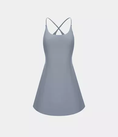 Women’s Everyday Cloudful™ Fabric Backless 2-in-1 Flare Workout Dress-Wannabe - HALARA