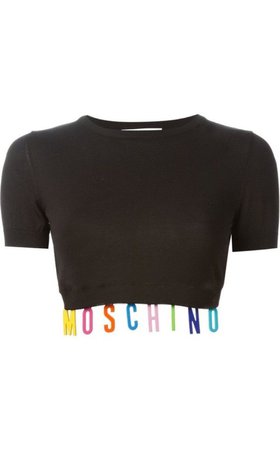 moschino rainbow logo top