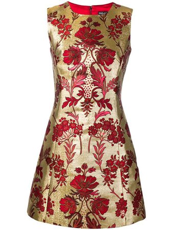 red gold dress dolce and Gabbana