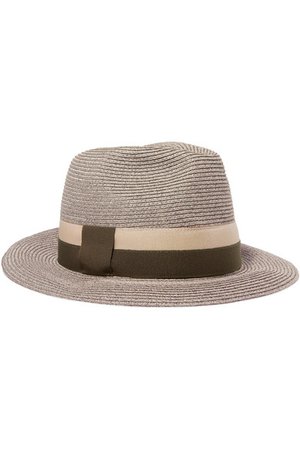 Eres | Leone grosgrain-trimmed woven paper hat | NET-A-PORTER.COM