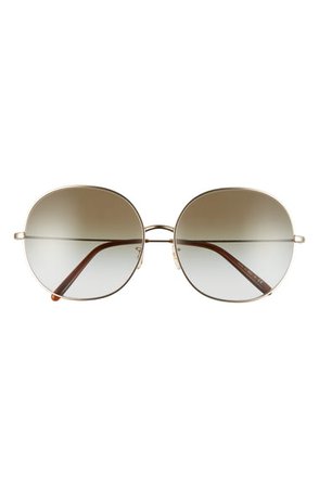 Oliver Peoples 58mm Gradient Polarized Round Sunglasses | Nordstrom