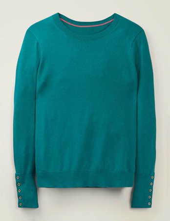 Eldon Sweater - Vibrant Teal | Boden US