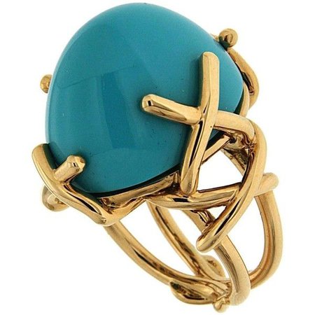 Gold & Turquoise Stone Ring