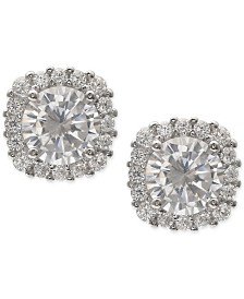 Macy's Diamond Cluster Miracle Plate Stud Earrings (1/10 ct. t.w.) in Sterling Silver Jewelry & Watches - Fashion Jewelry - Macy's