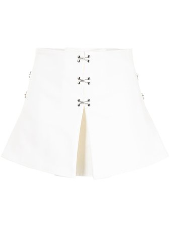 Dion Lee accordion pleat mini skirt white A1324S21 - Farfetch