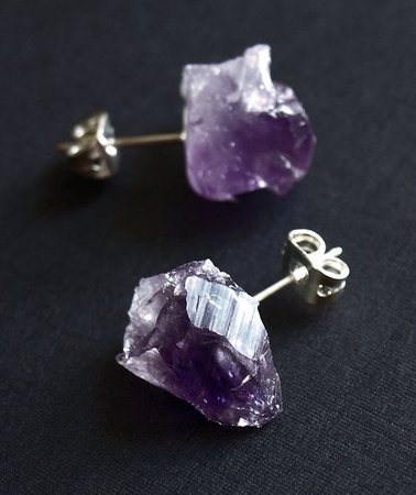 Purple earrings jewel