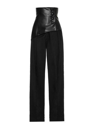 black half leather trousers