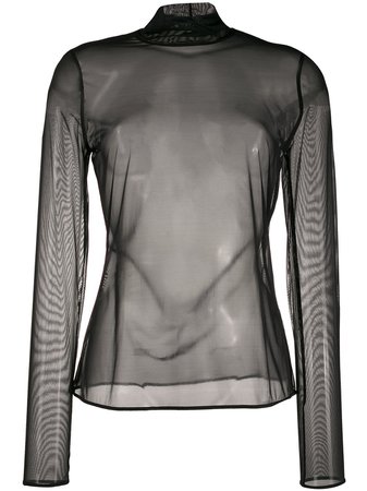 Wolford Mock Neck Tulle Top - Farfetch