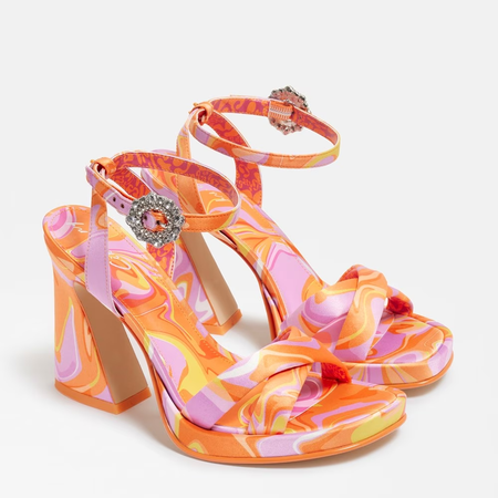 CIRCUS NY orange and pink heels