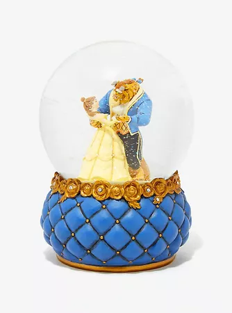 Disney Beauty And The Beast Dancing Water Globe