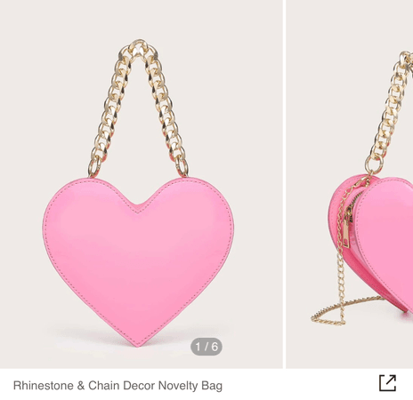 pink heart bag