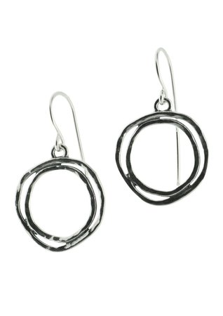 Sterling Silver Double Sphere Earrings