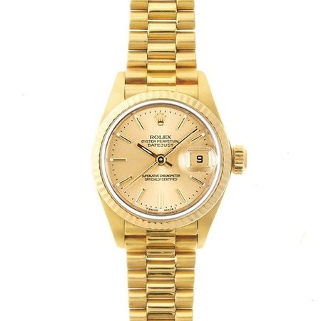 Pre-Owned Rolex Women's President Gold Champagne Dial Watch | Overstock.com Shopping - The Best Deals on Women's Watches