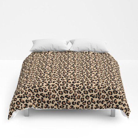 Leopard Print, Black, Brown, Rust and Tan Comforters by mmgladn10 | Society6
