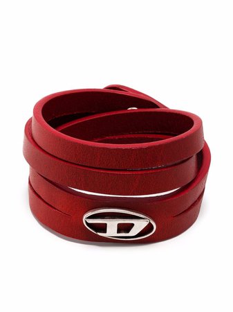 Diesel leather-wrap Bracelet