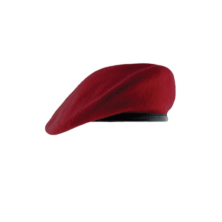 Inspection Ready Wool Military Red Beret at Army Surplus World