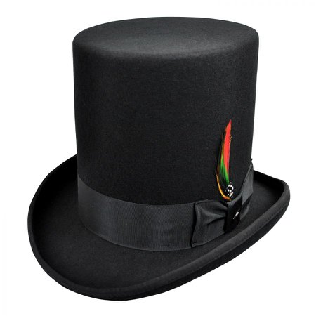 Jaxon Hats Stovepipe Wool Felt Top Hat Top Hats