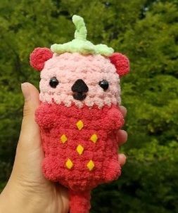 crochet strawberry otter