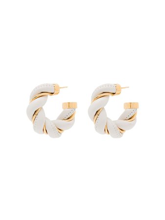 Bottega Veneta twist-hoop bar-pin earrings