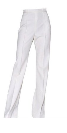 white silk pant