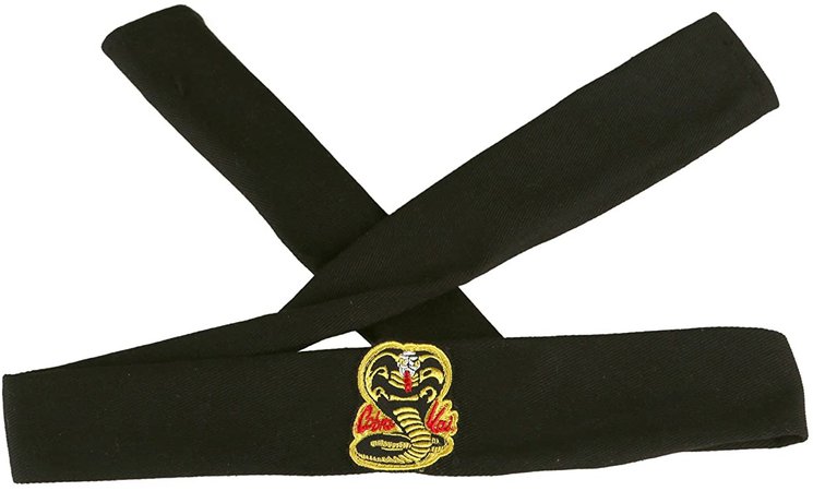 Karate Kid Cobra Kai Headband Standard Black at Amazon Women’s Clothing store