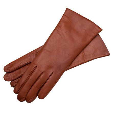 Marsala - Women's Minimalist Leather Gloves In Brown Nappa Leather (7.5") | 1861 Glove Manufactory | Wolf & Badger