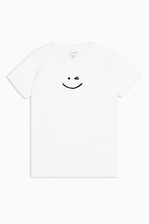 Wink Face T-Shirt | Topshop