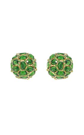 Turtle Dome Crystal Clip-On Earrings By Oscar De La Renta | Moda Operandi