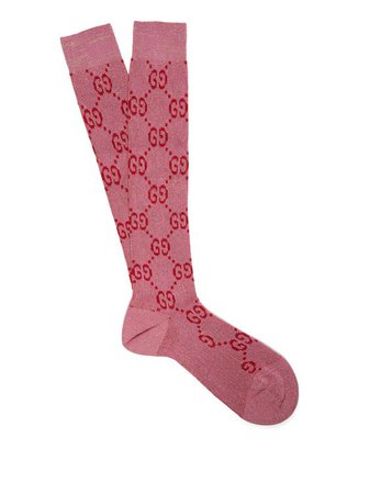 GUCCI GG-intarsia cotton-blend socks