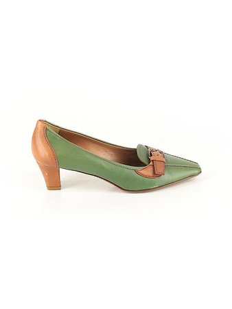 Prada Solid Green Heels Size 38 (EU) - 72% off | thredUP