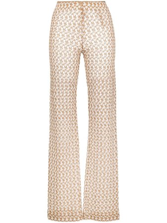 Missoni high-waisted Flared Knit Trousers - Farfetch