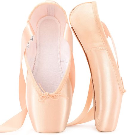Amazon.com | tanzdunsje Ballet Pointe Shoes Pink Professional Dance Shoes with Sewn Ribbon and Silicone Toe Pads for Girls Women | Ballet & Dance
