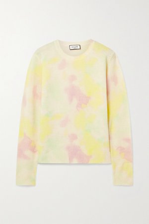 Pastel yellow Tie-dyed wool and cashmere-blend sweater | Paul & Joe | NET-A-PORTER