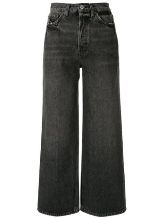 RE/DONE high-rise wide-leg jeans