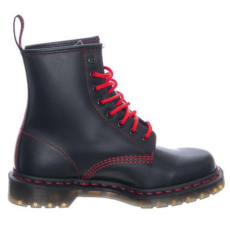 Dr.Martens 1460 Red Stitch - Smooth Black/Red - Women's Boots Black/Red | eBay